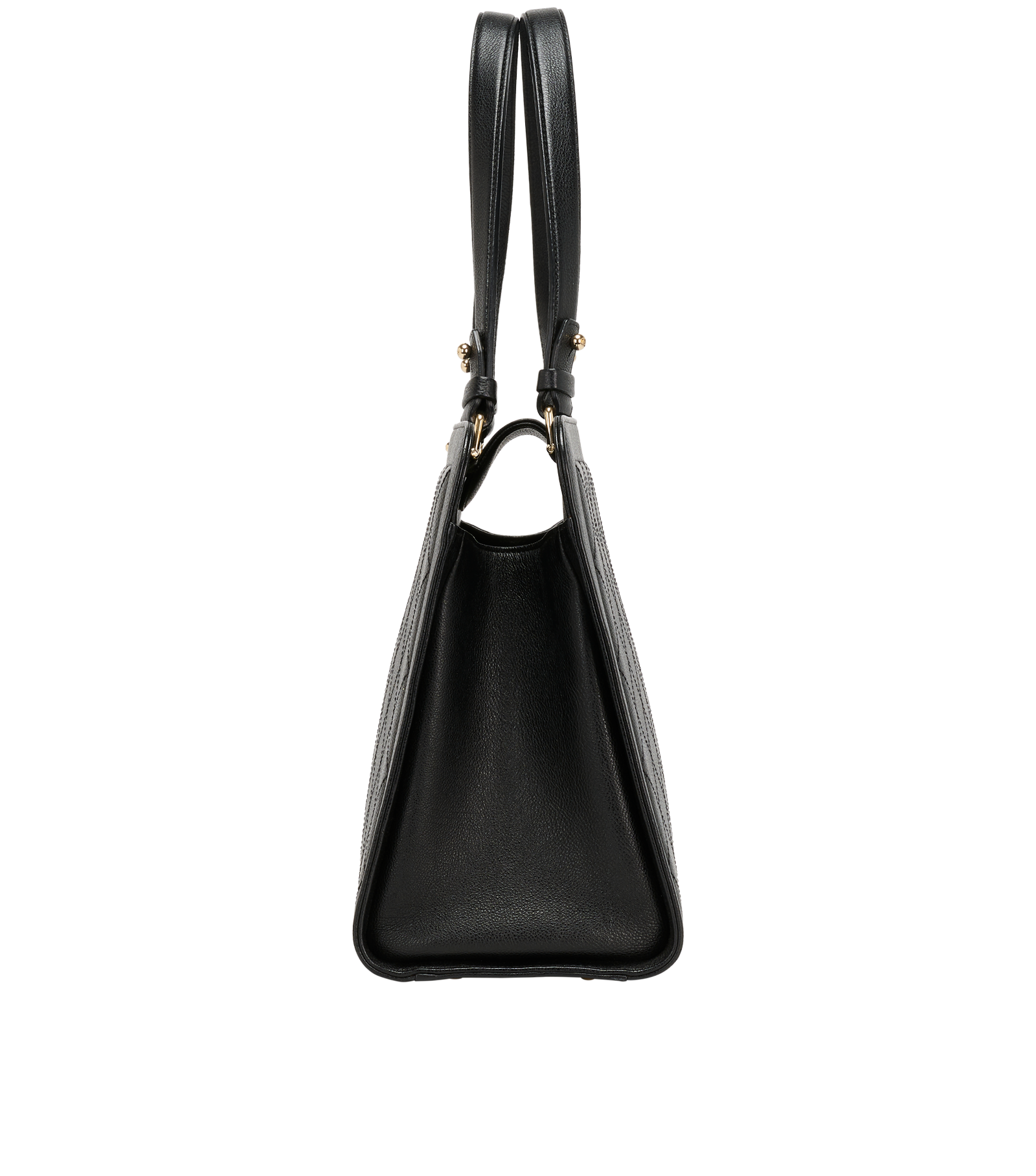 Label Click Tote, &pound;1,800, Handbags, Black, Leather, Bottom view